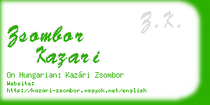 zsombor kazari business card