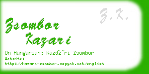 zsombor kazari business card